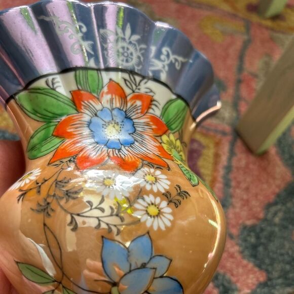 Vintage Lusterware Vase Made in Japan 7" - Picture 7 of 16